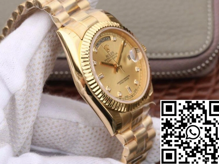 Factory Rolex Dial Gold 218238 EW Yellow Day-Date II 18K 40MM 0424